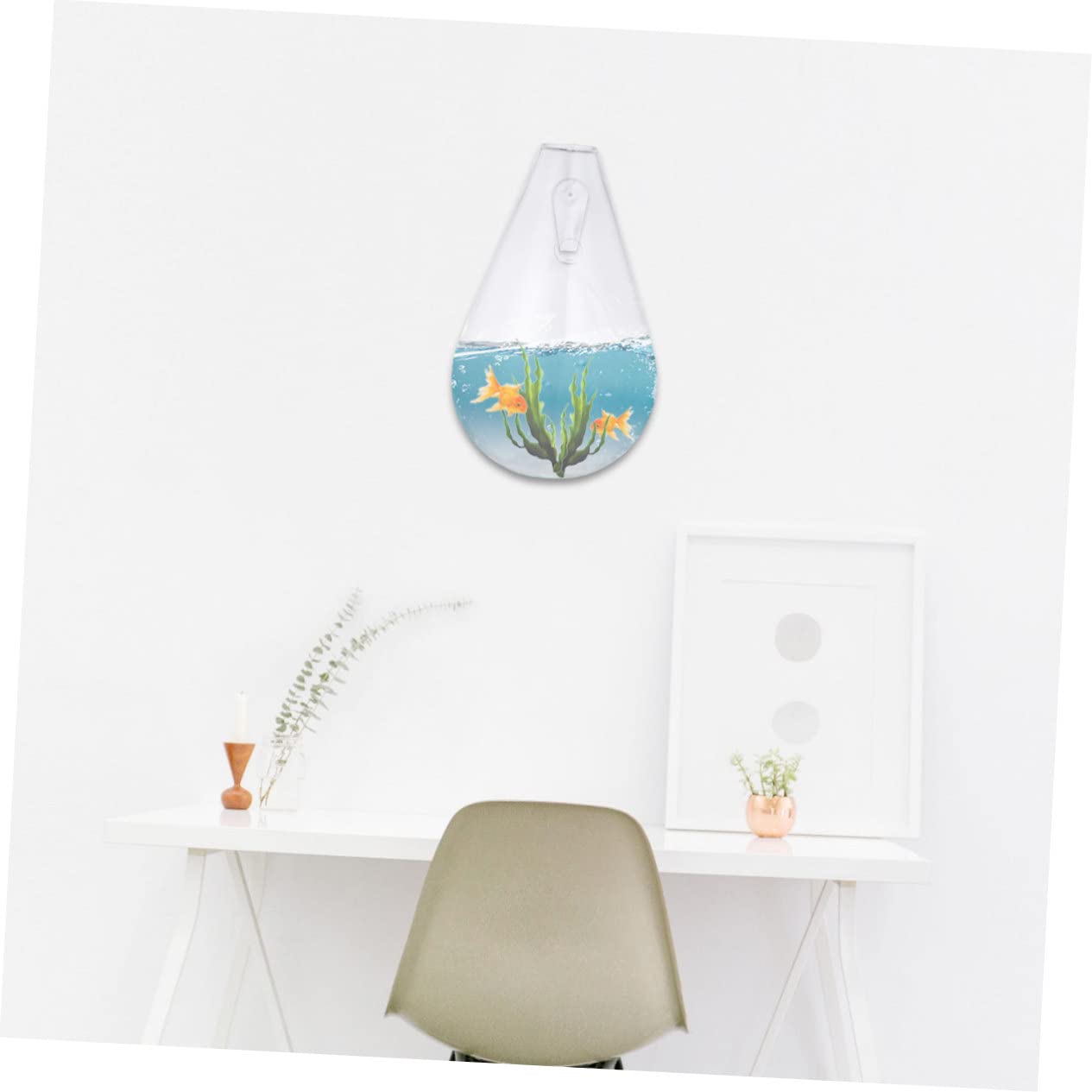 KESYOO 1pc Water Drop Flower Holder Wall Mounted Fish Tank and Plant Vase for Hydroponics Decorative Container for Home Hotel