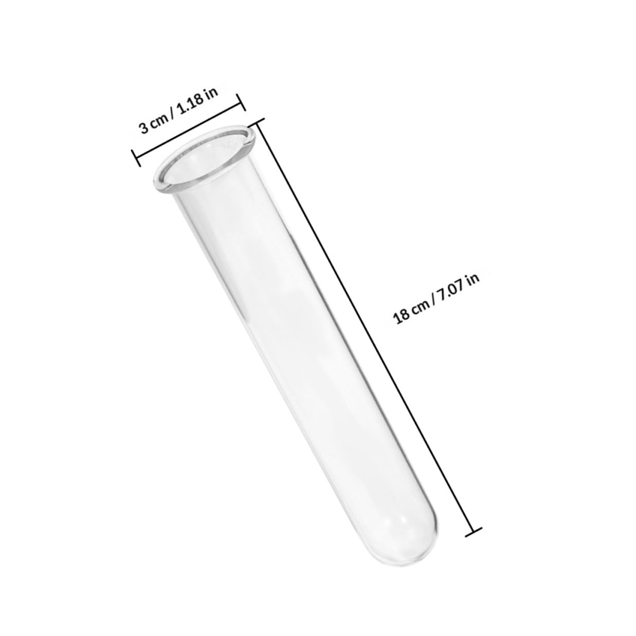 HEANUJJ 4pcs Glass Hydroponic Flower Tubes Test Tube Vase 2.5x3x18cm Propagating for Plants Desktop Propagation Station Terrarium Plant Decor