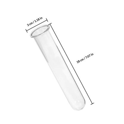 JOINPAYA 4pcs Glass Propagation Tubes Hydroponic Plant Test Tube Vases 2.5x3x18cm for Desktop Terrarium and Wall Terrarium Supplies