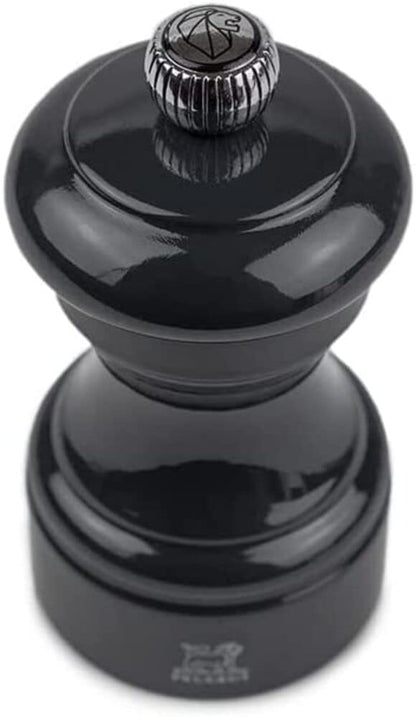 Peugeot Bistro 4-Inch Salt Mill - Adjustable Grinding, Durable Stainless Steel Mechanism, Beechwood Craftsmanship, Pre-Filled with Rock Salt, Ideal for Everyday Cooking (Slate)