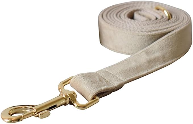Velvet Dog Collar and Leash Set with Quick Release Metal Buckle | Bright & Stylish Leash and Collar Set, Soft Heavy Duty Pet Collars Adjustable for Samll Medium Large Dogs or Cats