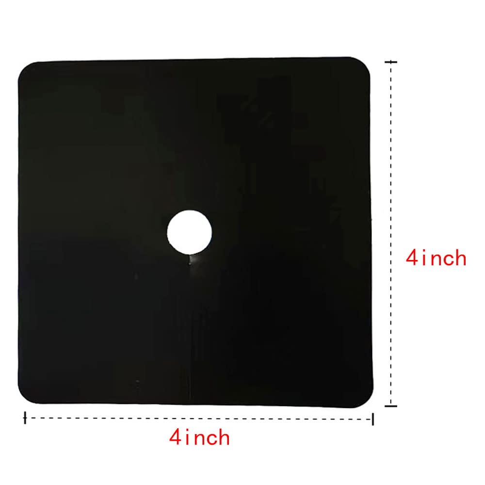 Plant Grow Lids for Pots and Rockwool Blocks (4'' x 4'' Square Block Covers - Packof 120, Black & White)
