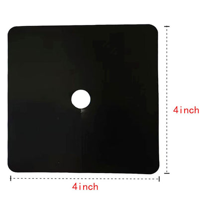 Plant Grow Lids for Pots and Rockwool Blocks (4'' x 4'' Square Block Covers - Packof 120, Black & White)