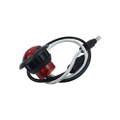 LONG HAUL 3/4in Red LED Marker Lights Black Trim & Connector Ends, 10 Pack, Acrylic
