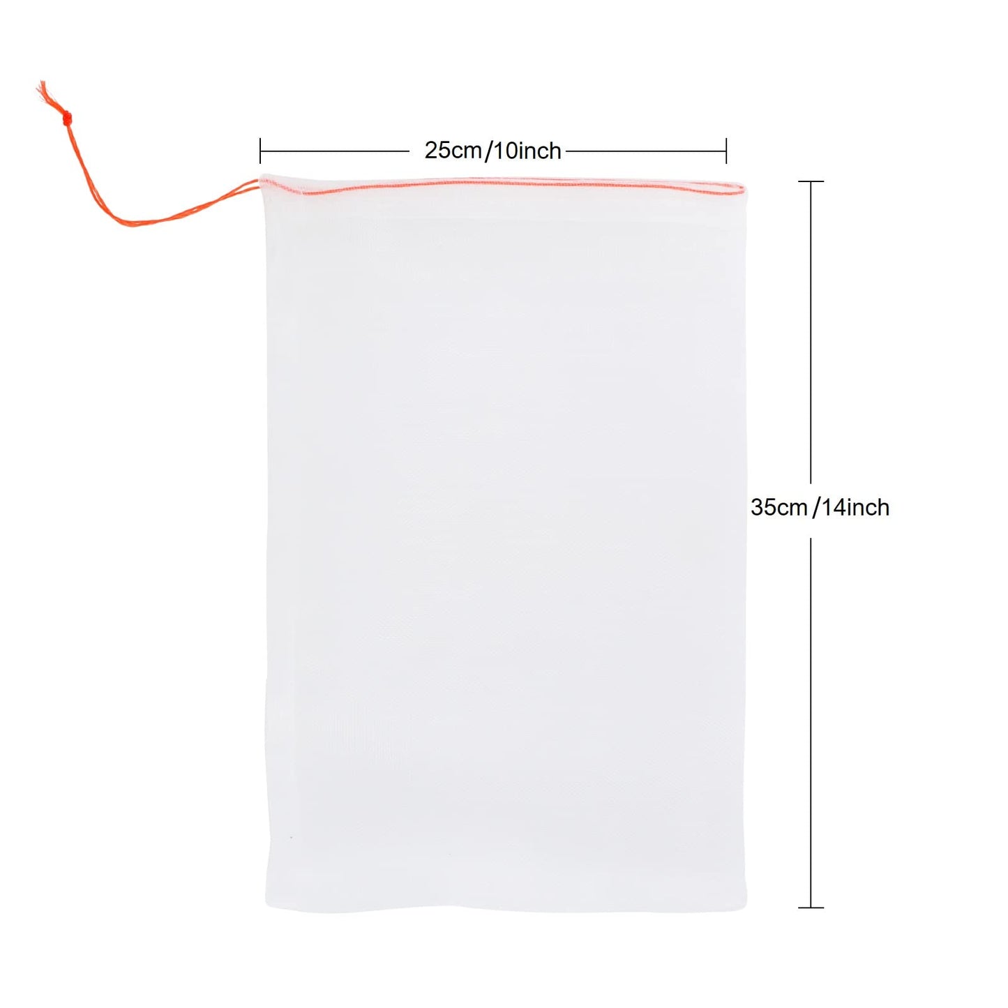 Kikhope 50 Pcs Fruit Protection Bags, 14"x10" Fruit Netting Bags, Garden Netting Bags with Drawstring, Fruit Tree Bags, Netting Barrier Bags for Protecting Fruits and Vegetables