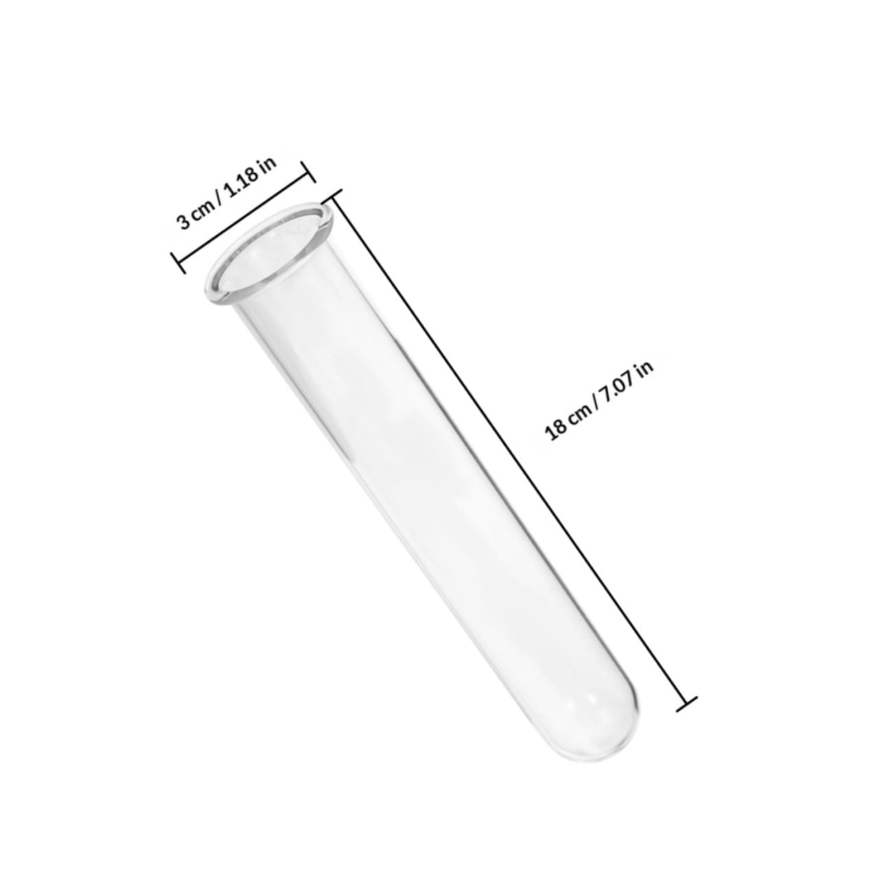 HEMOTON 4pcs Glass Test Tube Hydroponic Plant Tubes 2.5x3x18cm Propagation Vase Set for Wall Mounted and Desktop Terrarium Planter Home Décor