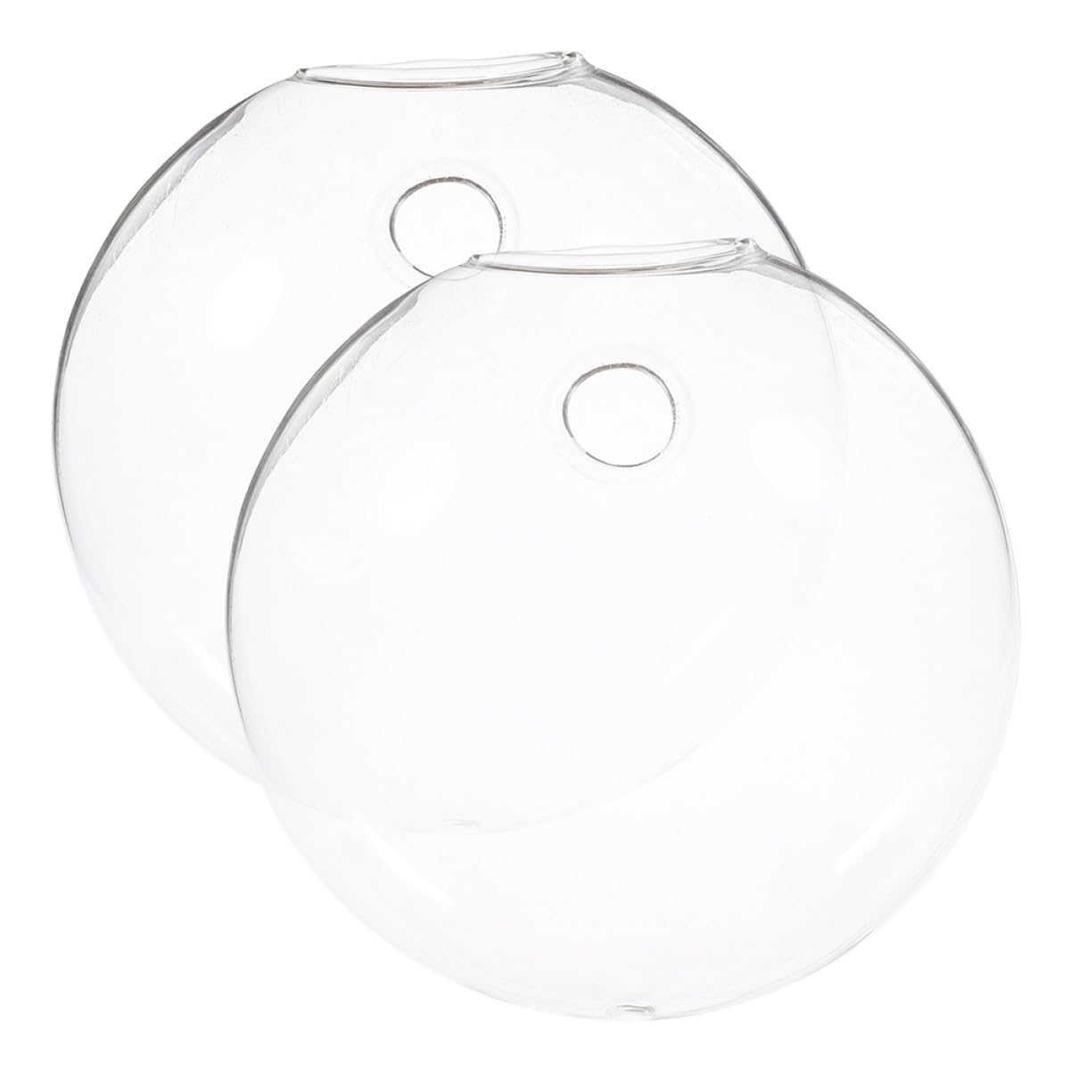 GOOHOCHY 2pcs Wall Hanging Hydroponic Glass Vases Flat Plant Terrarium for Indoor Plant Wall Decor Home and Office