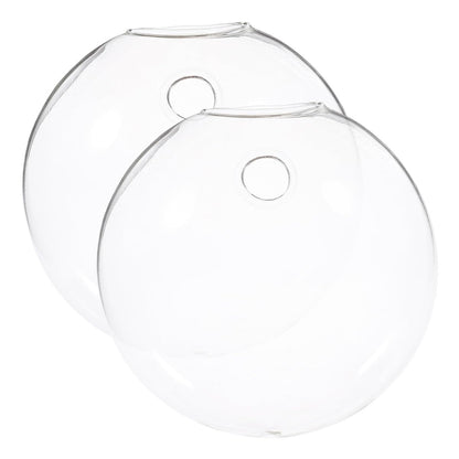 GOOHOCHY 2pcs Wall Hanging Hydroponic Glass Vases Flat Plant Terrarium for Indoor Plant Wall Decor Home and Office