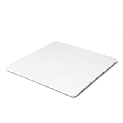 Sisson Distribution Premium Porcelain Square Serving Platter - 10 Inch, Elegant White Butter Board for Cheese, Charcuterie, Weddings, Parties, Microwave & Dishwasher Safe