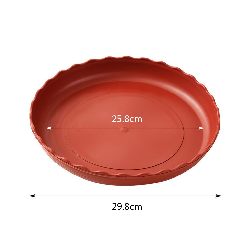 UUYYEO 10 Pcs Plastic Round Plant Saucers Flower Pot Drip Trays Flower Pot Base Plate Trays for Garden Indoor Outdoor L
