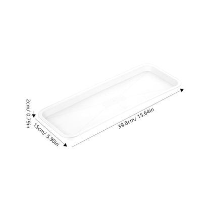FAVOMOTO 10 Pack Plastic Rectangular Plant Drip Trays, Indoors Heavy Duty Sturdy Plant Saucer for Flower Pot Planter Windowsill Pot Seed Starting Growing Trays