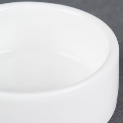 American Metalcraft Porcelain Tealight Candle Holder (Set of 4), Round, White, PSLT17