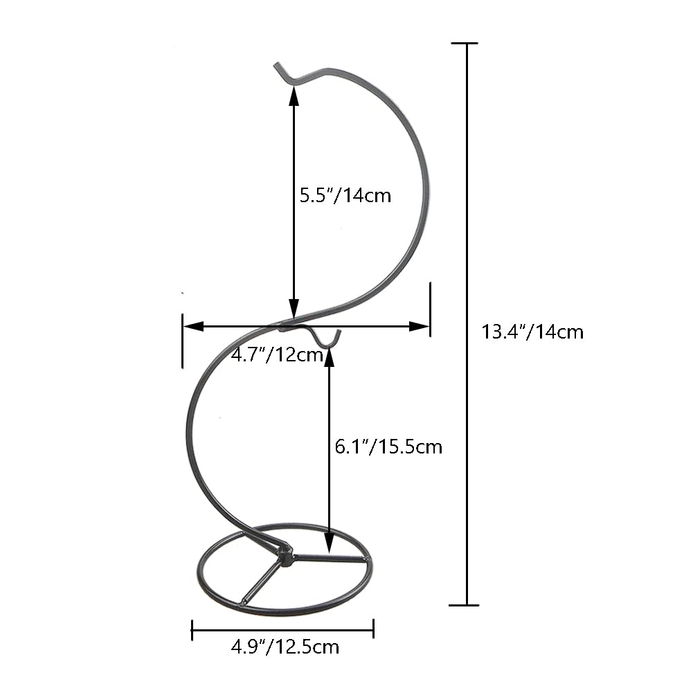 YY YEARCHY Ornament Display Stand Iron Pothook Stand for Hanging Globe Air Plant Terrarium, Witch Ball, Christmas Ornament and Home Wedding Decoration(13.4*4.9",1PCS)