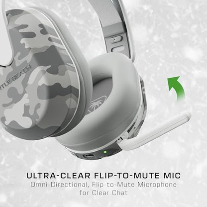 Turtle Beach Stealth 500 Wireless Gaming Headset Licensed for Xbox Series X|S, Compatible with Xbox One, Bluetooth, PC, Mobile, 40 Hr Battery, Memory Foam Cushions, Flip-to-Mute Mic – Arctic Camo