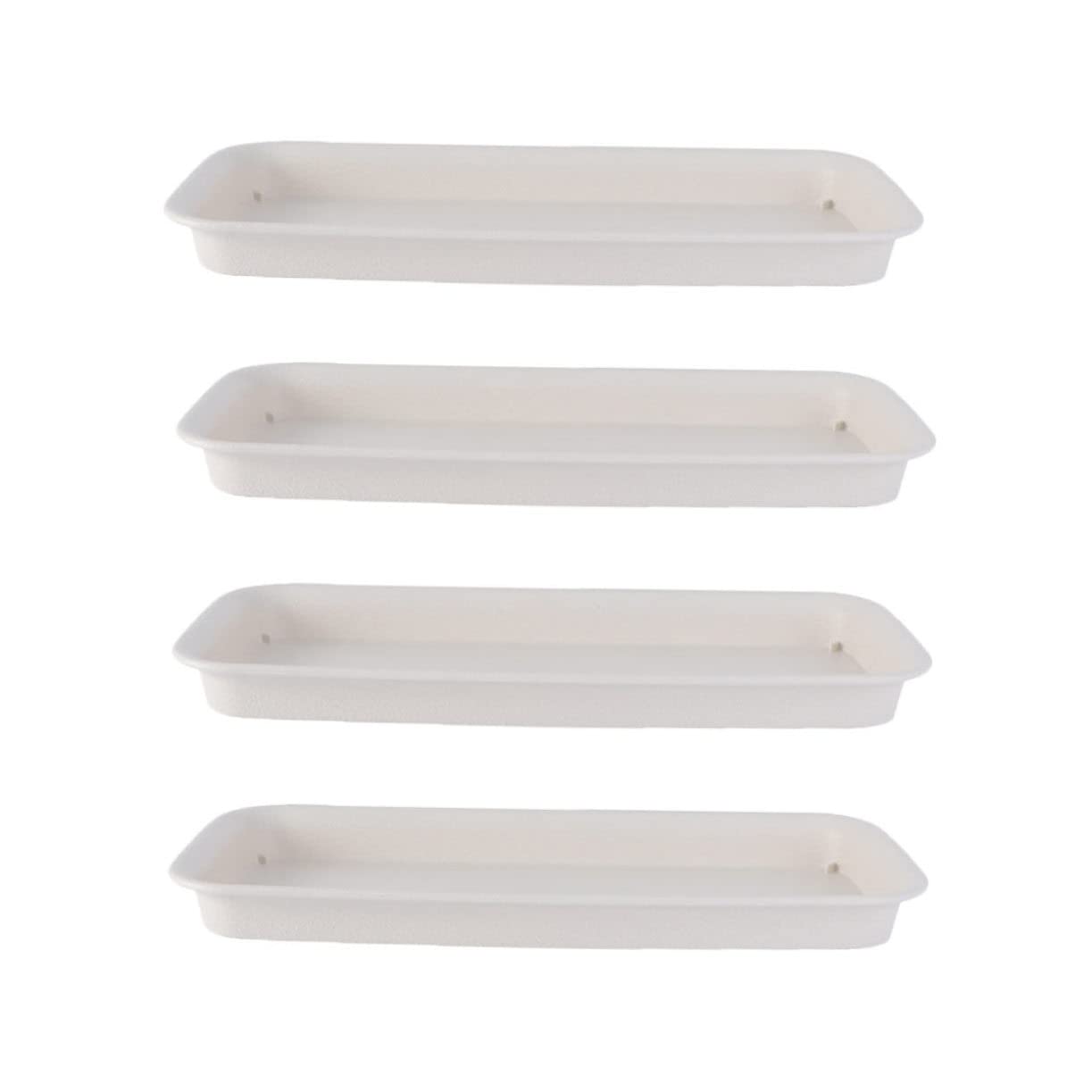 BESPORTBLE Planter Tray: 4pcs Plastic Plant Saucer, Rectangular Planter Pot Saucers, Plant Trays Rectangle Square Pans