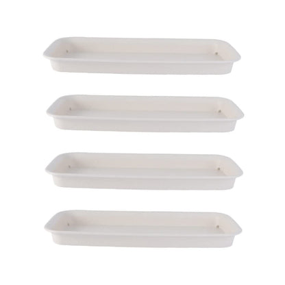 BESPORTBLE Planter Tray: 4pcs Plastic Plant Saucer, Rectangular Planter Pot Saucers, Plant Trays Rectangle Square Pans