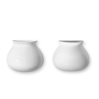 Hanging Ceramic Wall Planters,Set of 2,Minimalist Modern Ceramic Wall Planter,Cubicle Modern Decor Wall Plant Holder for Indoor Plants,Propagation Wall Planters,Hanging Flower Pots,White