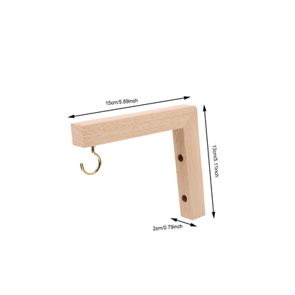 VINTORKY 2pcs Wooden Wall Mount Plant Hangers Flower Pot Brackets for Outdoor Garden Hanging Hooks Suitable for Bird Feeders Wind Chimes and Lanterns