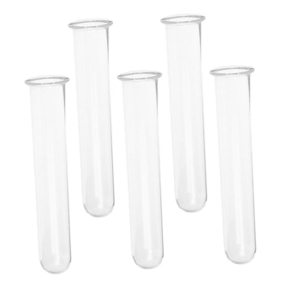 Zerodeko 5pcs Glass Propagation Tubes for Live Plants Hydroponic Test Tube Planter Transparent Glass Vases for Home Office Terrarium Cuttings Root Observation