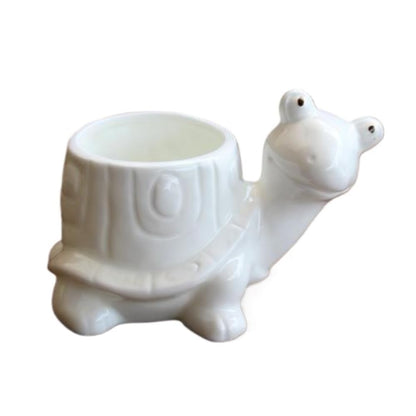 Ceramics Succulent Pot Animals Planter/Plant/Flower/Bonsai Pot Ornament for Herb, Succulent,Cactus Container for Home Balcony Desk Decoration (Turtle)