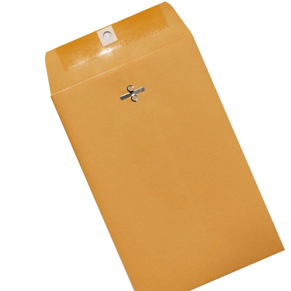 Catalog Envelopes (Open End), Brown Kraft, 28 Pound. 100 Per Pack. (Clasp, 6"x9")