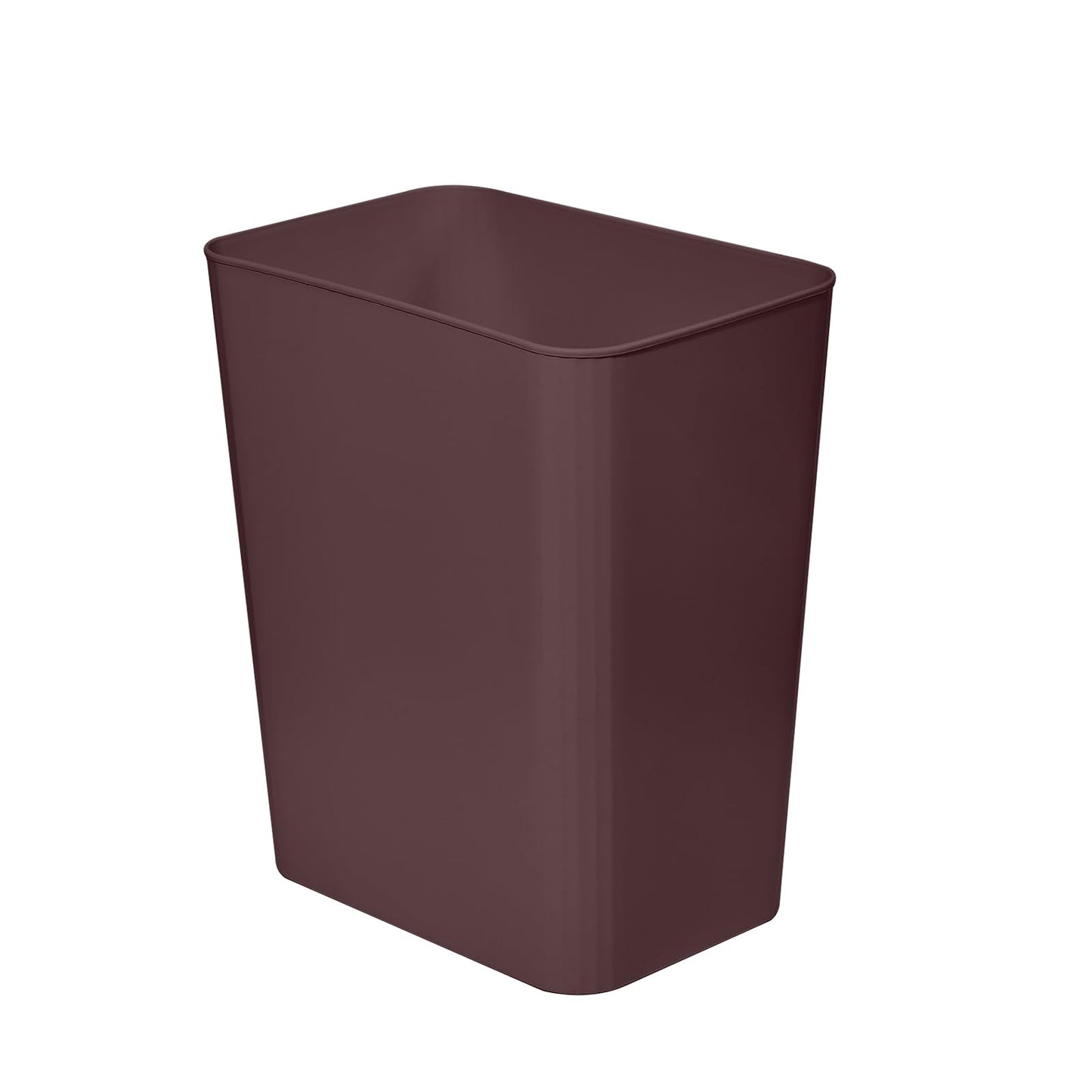 TEIUKAX Plastic Trash Can Waste Basket Bin - 3.5 Gallon - for Office, Home, Bathroom, Kitchen, Dormitory - Brown