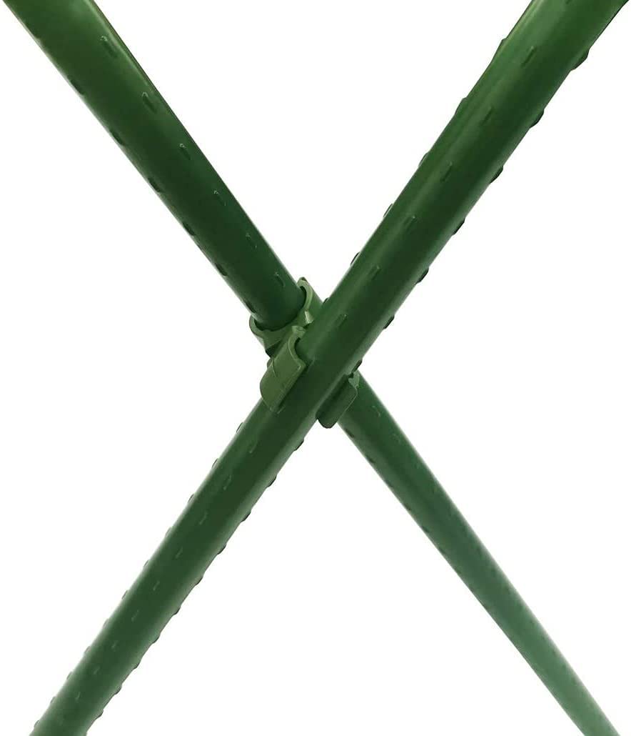 100X Plant Trellis Cane Connector, Climbing Rattan Stent Accessories Plant Connector Stake Clip for Garden Orchard Tomato Cage 11mm (7/16 inch)
