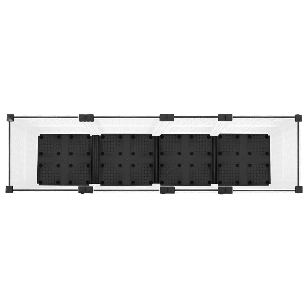 GOLINPEILO Raised Garden Bed, PP Planter Box, Garden Boxes Outdoor Raised for Vegetables, Fruits, Flowers and Herbs, White 63"x15.7"x15" Polypropylene