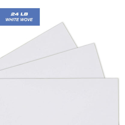 Mead A2 Invitation Envelopes, 4-3/8" x 5-3/4", Gummed Closure, White Woven Premium 24-lb Paper Mailing Envelopes, 100 Count (CO198)