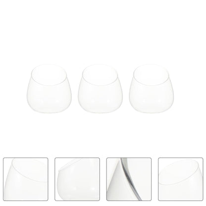 BESPORTBLE 3pcs Slant Cut Glass Landscape Bottles Micro Landscape Ecological Glass Containers for Desktop Plant Terrarium Succulent Decoration