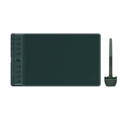 HUION Inspiroy 2 Medium Drawing Tablet with Scroll Wheel 8 Customized Keys Battery-Free Stylus for Digital Art, Design, Sketch, 9x5inch Graphics Tablet Works with Mac, PC & Mobile, Green