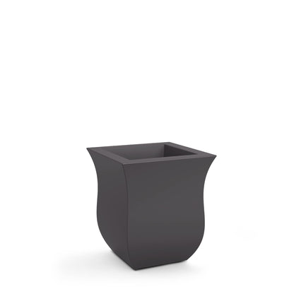 Mayne Valencia 16x16 Modern Polyethylene Resin Square Planter in Graphite Gray