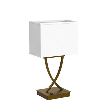 OYedis 3-Way Dimmable Touch Control Medium Table Lamp with Type C/USB Charging Port and 1 AC Outlet White Shade 21.38" Bedside Nightstand Lamp for Bedroom Living Room Office and Hotel Bulb Included