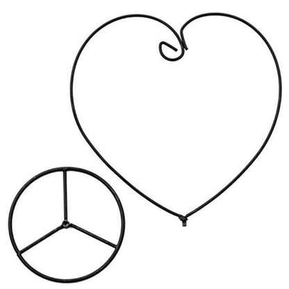 WOCTDTHW Ornament Display Stand Holder Iron Hanger for Chrismas Hanging Glass Globes (Love Shape 10 Pcs)