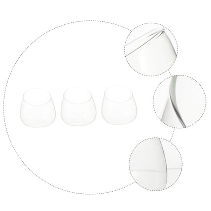 SECFOU 3pcs Slant Cut Micro Landscape Glass Bottles Ecological Terrarium Jar Plant Holder for Succulent Desktop Home Décor