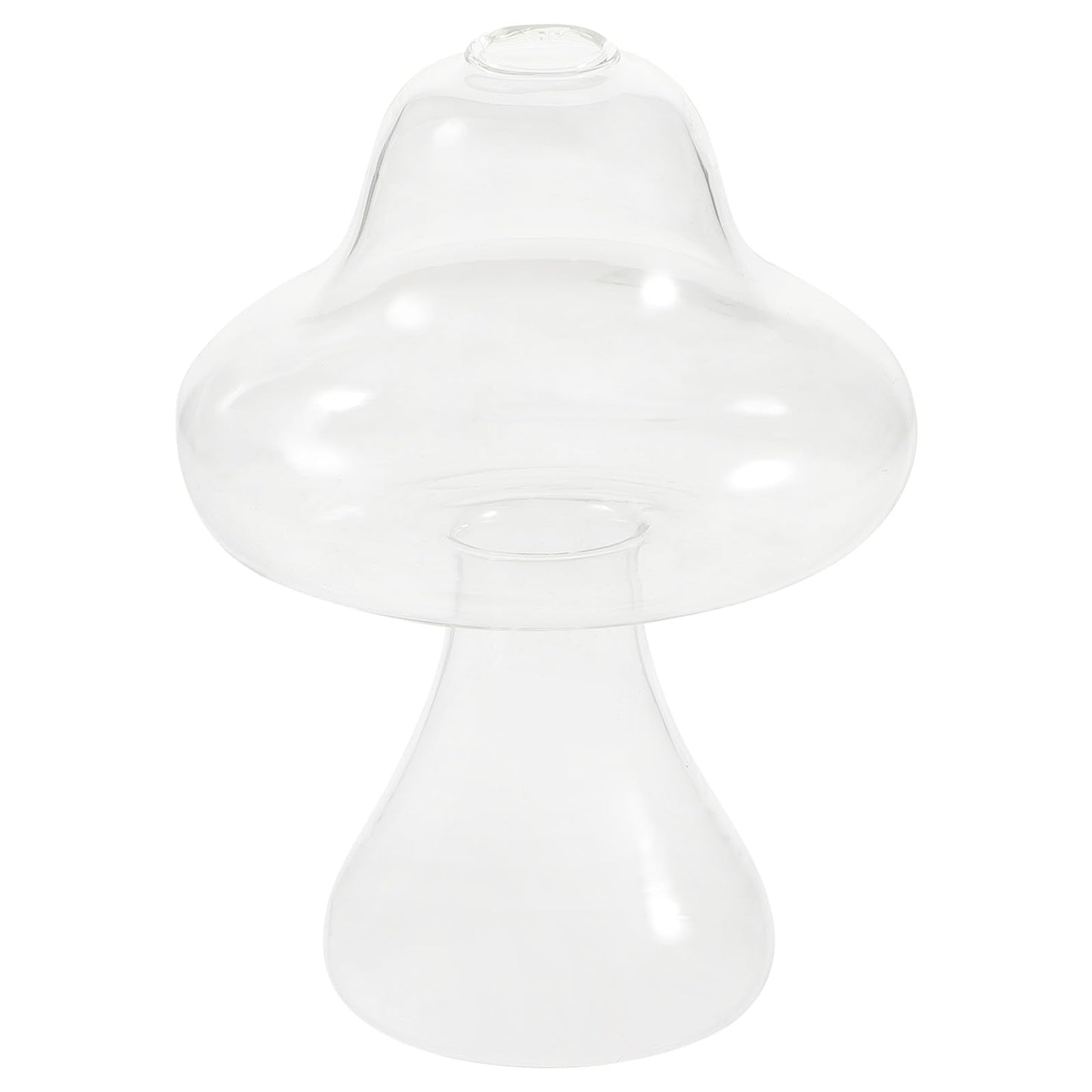 SAFIGLE Mushroom Shaped Glass Vase Hydroponics Flowerpot Plant Container Creative Glass Terrarium for Indoor Home Office Décor