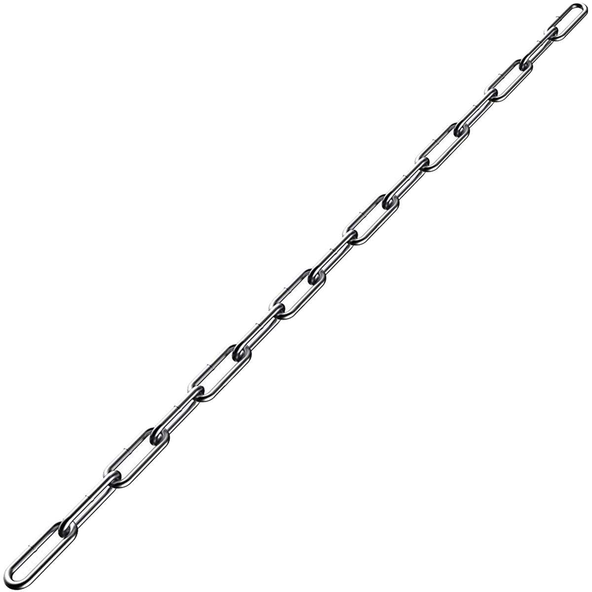 Stainless Steel Chain, Lsqurel 13ft Metal Chain Link Chain Small 1/8in Light Duty Chain Utility Chain Jack Chain for Home Outdoor Camping Hanging etc (1/8in-13ft)