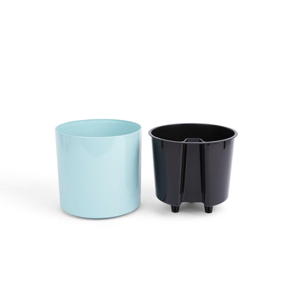 rePotme 8 inch Self Watering Plant Pot for Indoor Plants, African Violets, Succulents, The Aqua Core Collection (Ocean Blue)