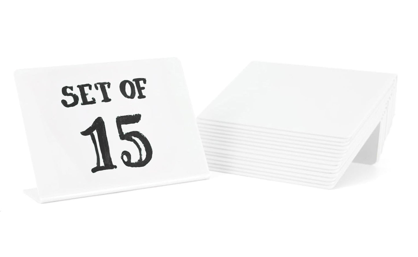 Set of 15 Mini Whiteboard, Small Dry Erase Food Signs 3 x 4 inches - Desktop Signs for Party Buffet, Food Display Card, Tabletop Chalkboards for Kitchen, Standing Menu Black Boards for Wedding