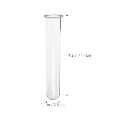 Outanaya 4pcs Transparent Hydroponic Test Tube Vases for Plant Propagation Clear Glass Water Tubes for Flowers Decorative Desk Terrarium Station for Home and Office