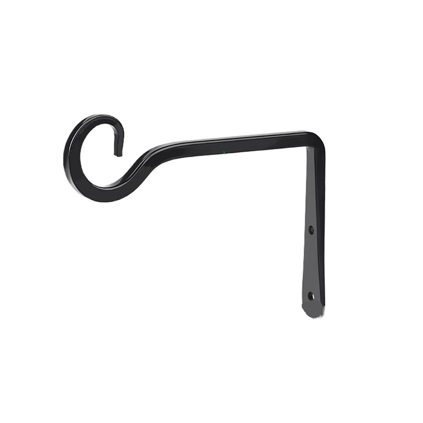 JTJIYN 2PC Plant Hangers Outdoor Hanging Bracket Metal Wall Flower Pot Support Hanger Hook for Hanging Lanterns(Black-6inch)