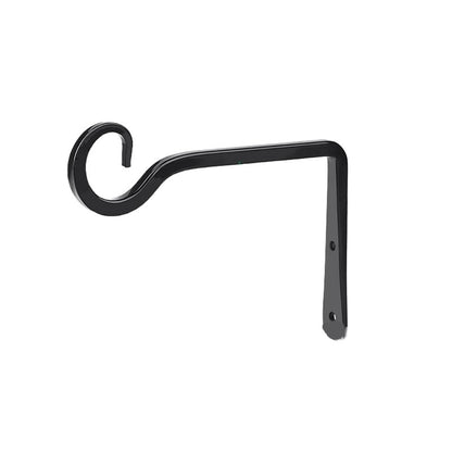 JTJIYN 2PC Plant Hangers Outdoor Hanging Bracket Metal Wall Flower Pot Support Hanger Hook for Hanging Lanterns(Black-6inch)