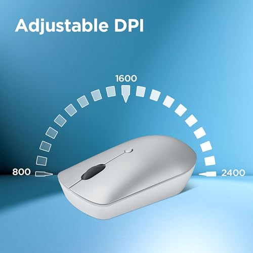 Lenovo 540 Wireless Computer Mouse for PC, Laptop, Computer with Windows or Chrome OS - 2.4 GHz USB-C Wireless Pairing Receiver - Compact Size - 18-Months Battery Life - Ambidextrous -Abyss Blue