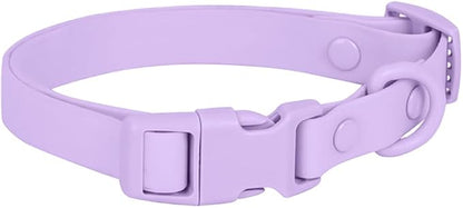 Ovale Waterproof Dog Collar Leash Combo Set, Durable and Easy to Clean, for Medium Dogs.(M, Purple)