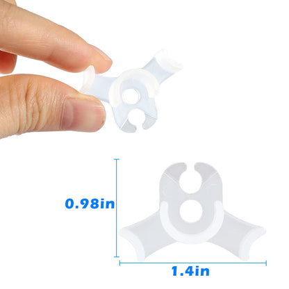 LucyPhy 60 Pack Plant Bender Angle Adjustable Plant Training Clips Low Stress Training Clips 90 Degrees Plant Stem(Circle Style,Transparent)