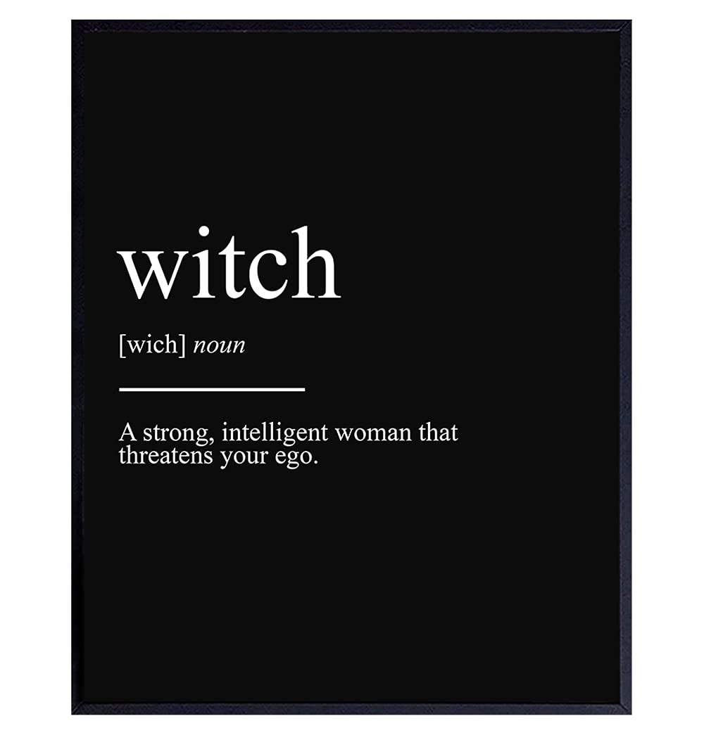Witch Pagan Wall Art & Decor - Wicca Wiccan Witchcraft Altar Supplies - Gothic Home Decor - Goth Room Poster Print - Black Magic Wall Print - Witchy Gifts for Women