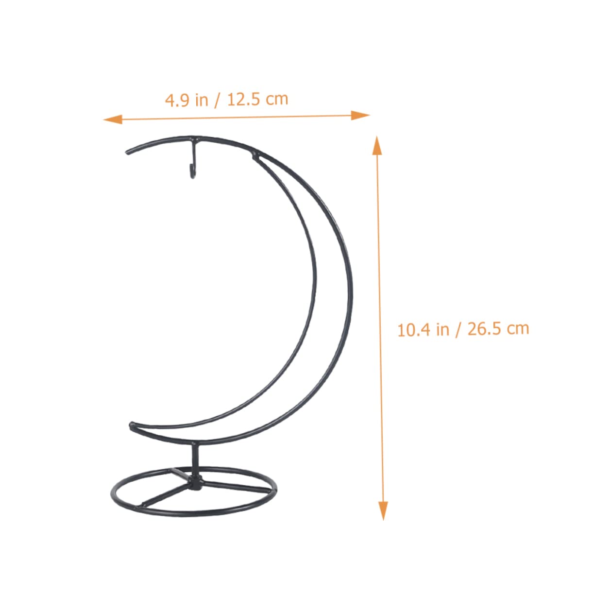Garneck Moon Plant Stand Ornament Display Holder Iron Half Moon Pendulum Stand for Hanging Glass Ornaments and Air Plants Modern Decorative Rack for Home Office Balcony Garden Space Saving