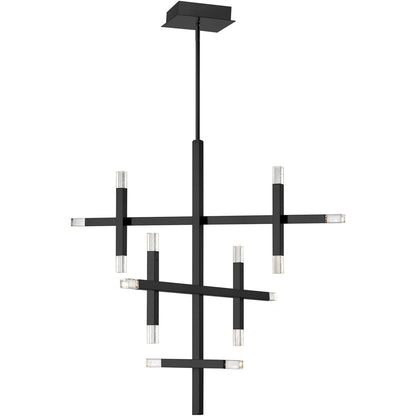 Dainolite Francesca Chandelier 14-Light 42W Metal Black FCS-3656C-MB