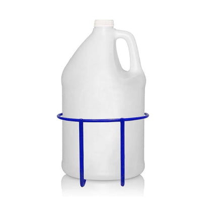 TCD Parts Blue Round One Gallon Jug Wall Mount Rack – Heavy-Duty Steel Holder for Hand Sanitizer, Hand Soap, or Liquid Detergent – Space-Saving Commercial Bottle Storage Organizer
