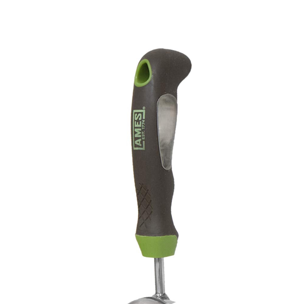 AMES 2445400 Stainless Steel Hand Soil Scoop with Ergo Gel Grip, 13-Inch, Gray